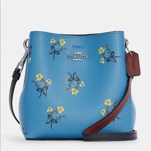 Coach Mini Town Bucket with Floral Bow Print